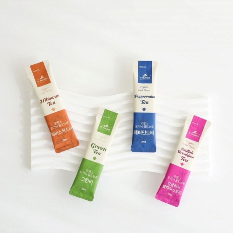 오땡스,(1+1) 오땡스 오가닉 콜드브루 허브티 스틱 그린티 페퍼민트티 히비스커스티 홍차 (200ml x 2개, 교차 구매 가능)