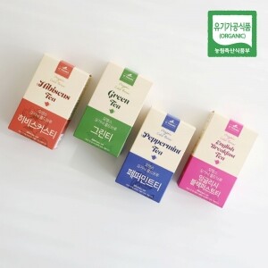오땡스 오가닉 콜드브루 허브티 스틱 그린티 페퍼민트티 히비스커스티 홍차 200ml (20mlx10입)